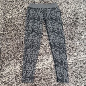 Fabletics Black and White Patterned Active Leggings